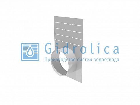 Заглушка торцевая стальная (СО-100мм)с водосливом ЗТв 10 - 15,6. 25. 0,125